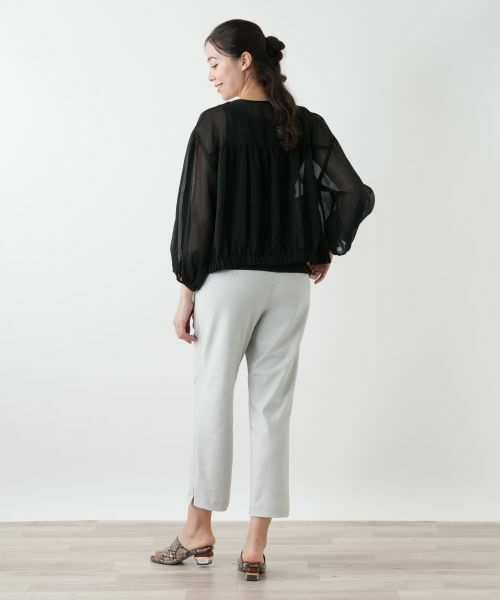 Leilian PLUS HOUSE / レリアンプラスハウス その他アウター | ノーカラーシアーブルゾン | 詳細3