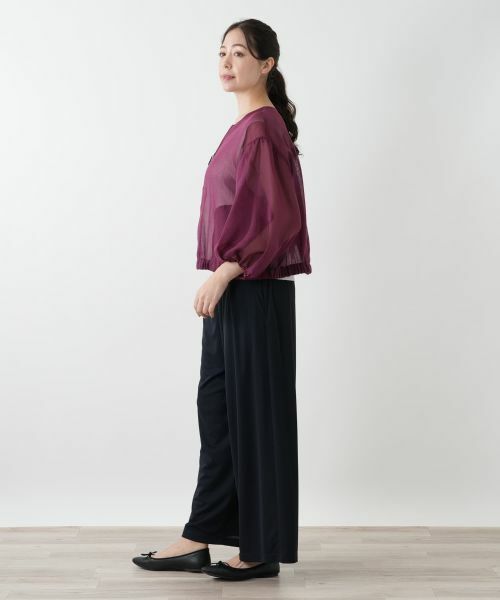 Leilian PLUS HOUSE / レリアンプラスハウス その他アウター | ノーカラーシアーブルゾン | 詳細5