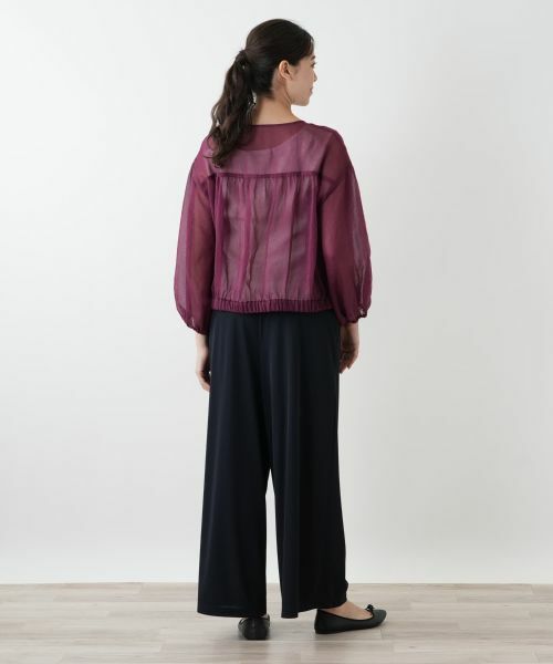 Leilian PLUS HOUSE / レリアンプラスハウス その他アウター | ノーカラーシアーブルゾン | 詳細6