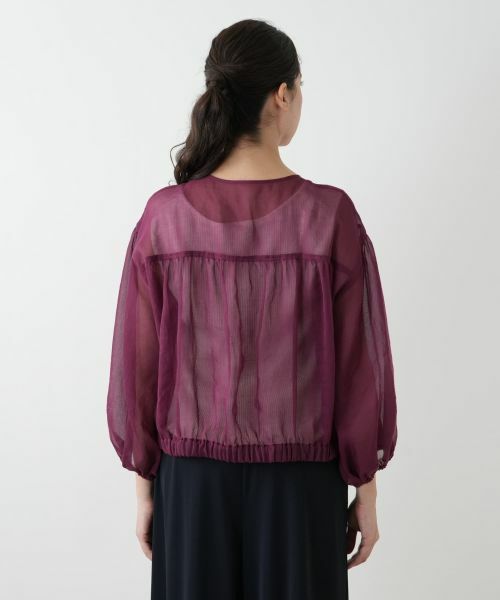 Leilian PLUS HOUSE / レリアンプラスハウス その他アウター | ノーカラーシアーブルゾン | 詳細9