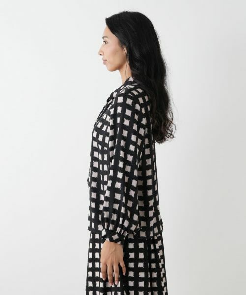 Leilian PLUS HOUSE / レリアンプラスハウス シャツ・ブラウス | ボウタイ風格子柄ブラウス | 詳細5