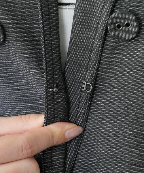 Leilian PLUS HOUSE / レリアンプラスハウス テーラードジャケット | 洗えるデニム調トレンチ風ジレ | 詳細15