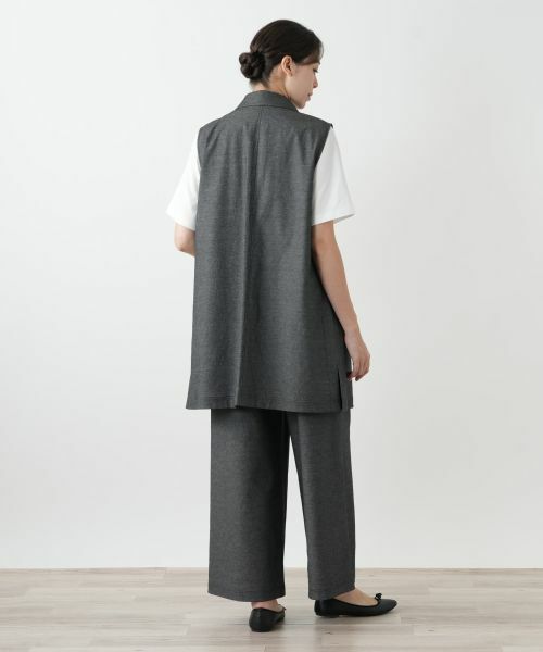 Leilian PLUS HOUSE / レリアンプラスハウス テーラードジャケット | 洗えるデニム調トレンチ風ジレ | 詳細6