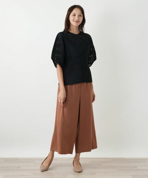 Leilian PLUS HOUSE / レリアンプラスハウス シャツ・ブラウス | 透かし編みビッグスリーブブラウス | 詳細1