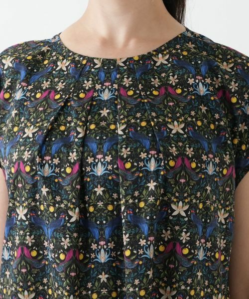 Leilian PLUS HOUSE / レリアンプラスハウス シャツ・ブラウス | フラワー柄フレンチスリーブブラウス | 詳細7