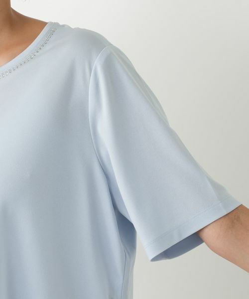 Leilian PLUS HOUSE / レリアンプラスハウス カットソー | ビジューネックカットソー | 詳細12
