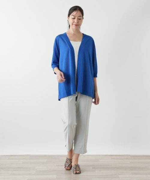 Leilian PLUS HOUSE / レリアンプラスハウス カーディガン・ボレロ | ノーボタンカーディガン | 詳細1