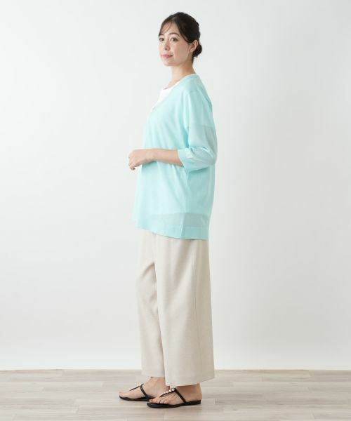 Leilian PLUS HOUSE / レリアンプラスハウス カーディガン・ボレロ | ノーボタンカーディガン | 詳細5