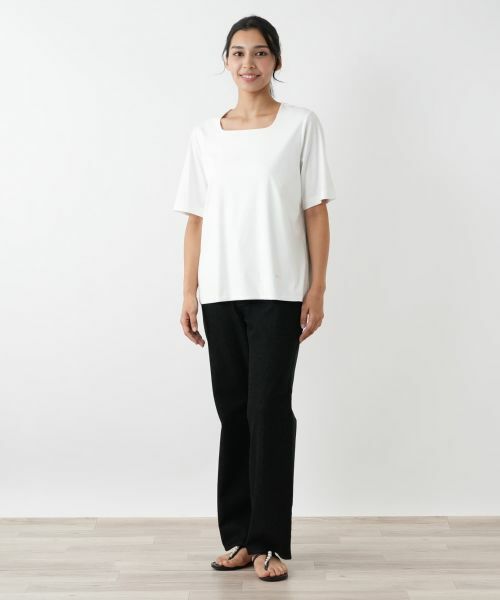 Leilian PLUS HOUSE / レリアンプラスハウス Tシャツ | スクエアネックカットソー | 詳細1