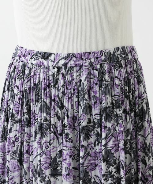 Leilian PLUS HOUSE / レリアンプラスハウス ロング・マキシ丈スカート | 花柄プリーツスカート | 詳細10
