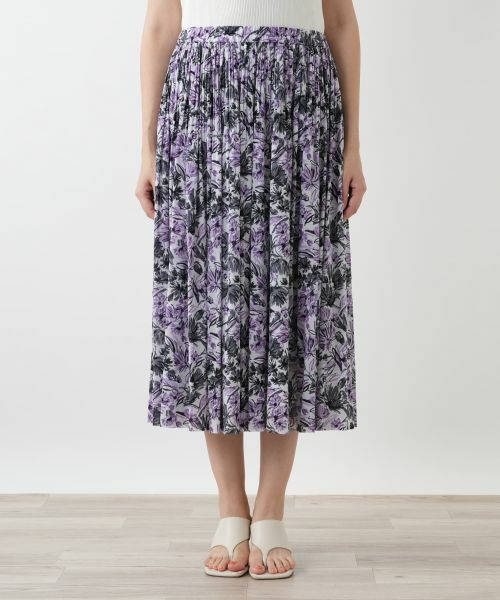 Leilian PLUS HOUSE / レリアンプラスハウス ロング・マキシ丈スカート | 花柄プリーツスカート | 詳細7