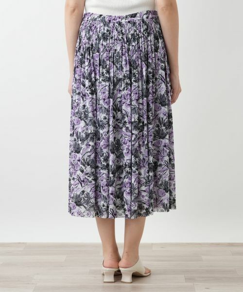 Leilian PLUS HOUSE / レリアンプラスハウス ロング・マキシ丈スカート | 花柄プリーツスカート | 詳細9