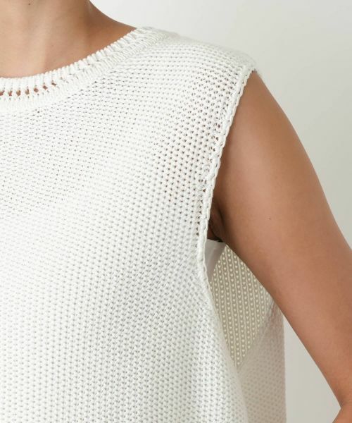 Leilian PLUS HOUSE / レリアンプラスハウス テーラードジャケット | 透かし編みフリンジベスト【Leilian WHITE LABEL】 | 詳細12