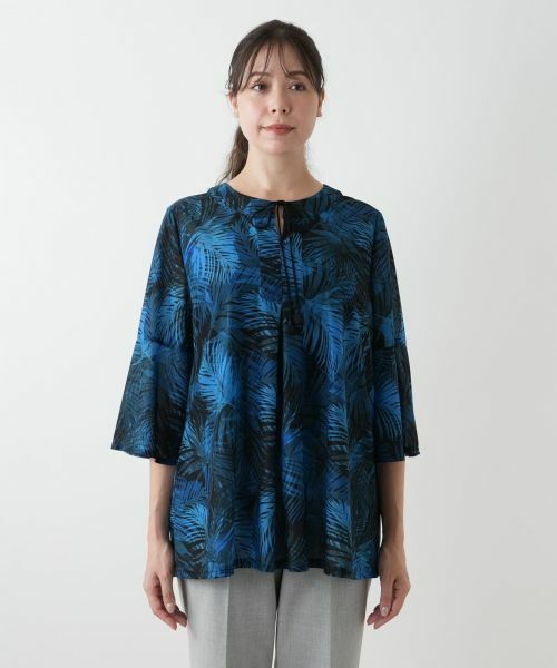 Leilian PLUS HOUSE / レリアンプラスハウス シャツ・ブラウス | プリントフレアブラウス【Leilian WHITE LABEL】 | 詳細7