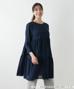 Leilian PLUS HOUSE / レリアンプラスハウス シャツ・ブラウス | ティアードブラウス【Leilian WHITE LABEL】