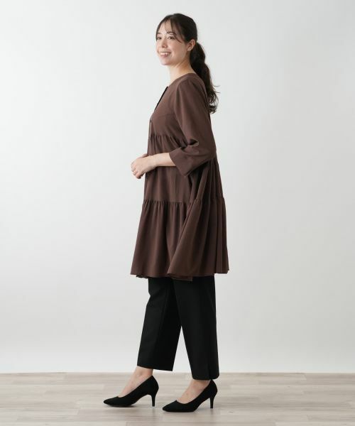 Leilian PLUS HOUSE / レリアンプラスハウス シャツ・ブラウス | ティアードブラウス【Leilian WHITE LABEL】 | 詳細2