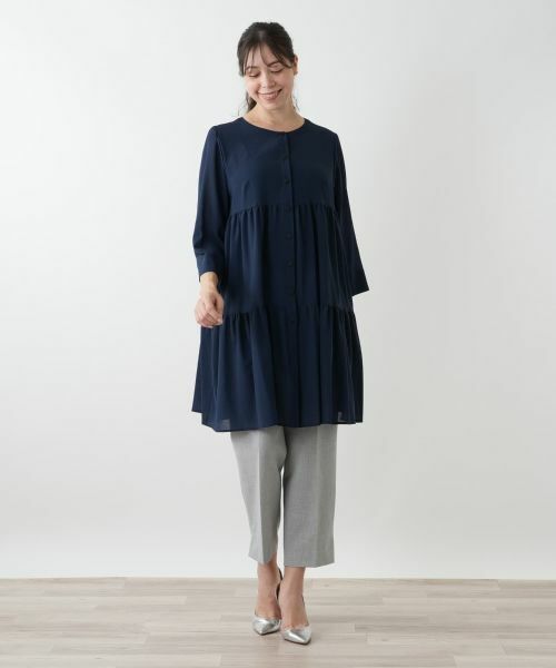 Leilian PLUS HOUSE / レリアンプラスハウス シャツ・ブラウス | ティアードブラウス【Leilian WHITE LABEL】 | 詳細4