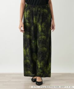 Leilian PLUS HOUSE / レリアンプラスハウス その他パンツ | プリントワイドパンツ【Leilian WHITE LABEL】