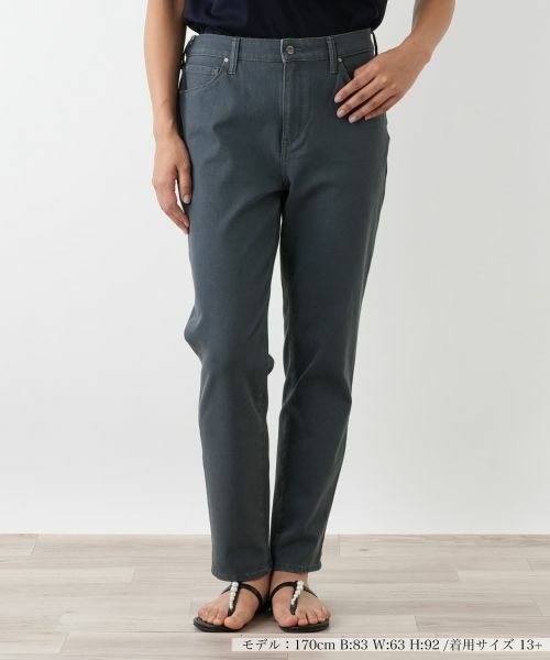 Leilian PLUS HOUSE/レリアンプラスハウス スキニーパンツ【L JEANS】 グレー系 17+ Leilian PLUS HOUSE/レリアンプラスハウス スキニーパンツ【L JEANS】 グレー系 17+