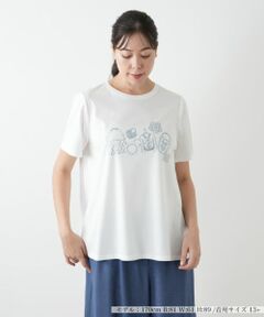 Leilian PLUS HOUSE / レリアンプラスハウス Tシャツ | ラインストーンカットソー【Leilian WHITE LABEL】