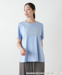 Leilian PLUS HOUSE / レリアンプラスハウス Tシャツ | ラインストーンカットソー【Leilian WHITE LABEL】