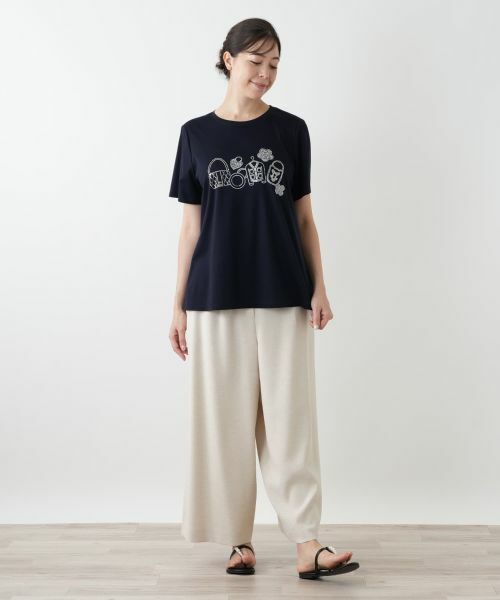 Leilian PLUS HOUSE / レリアンプラスハウス Tシャツ | ラインストーンカットソー【Leilian WHITE LABEL】 | 詳細1