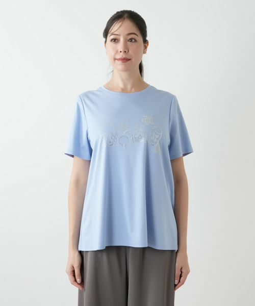 Leilian PLUS HOUSE / レリアンプラスハウス Tシャツ | ラインストーンカットソー【Leilian WHITE LABEL】 | 詳細10