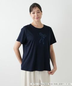 Leilian PLUS HOUSE / レリアンプラスハウス Tシャツ | スパンコール刺繍カットソー【Leilian WHITE LABEL】