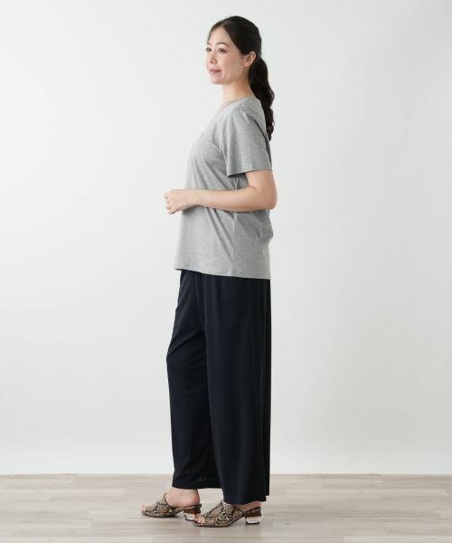 Leilian PLUS HOUSE / レリアンプラスハウス Tシャツ | スパンコール刺繍カットソー【Leilian WHITE LABEL】 | 詳細2