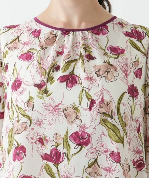 Leilian PLUS HOUSE / レリアンプラスハウス シャツ・ブラウス | フラワー柄スモックブラウス【Leilian WHITE LABEL】 | 詳細10