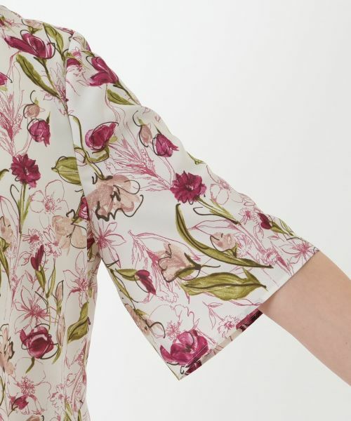 Leilian PLUS HOUSE / レリアンプラスハウス シャツ・ブラウス | フラワー柄スモックブラウス【Leilian WHITE LABEL】 | 詳細13