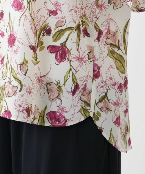 Leilian PLUS HOUSE / レリアンプラスハウス シャツ・ブラウス | フラワー柄スモックブラウス【Leilian WHITE LABEL】 | 詳細14