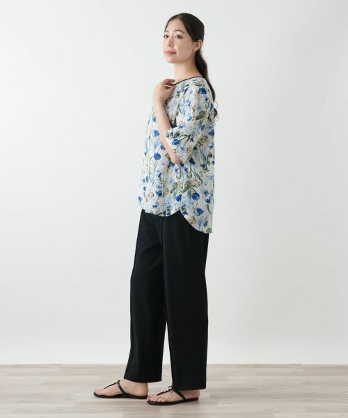 Leilian PLUS HOUSE / レリアンプラスハウス シャツ・ブラウス | フラワー柄スモックブラウス【Leilian WHITE LABEL】 | 詳細2
