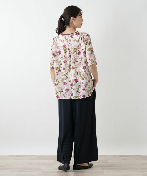 Leilian PLUS HOUSE / レリアンプラスハウス シャツ・ブラウス | フラワー柄スモックブラウス【Leilian WHITE LABEL】 | 詳細6