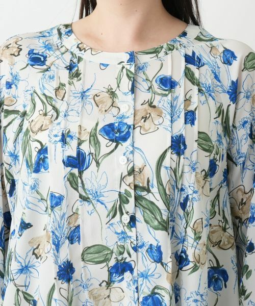 Leilian PLUS HOUSE / レリアンプラスハウス シャツ・ブラウス | フラワー柄チュニックブラウス【Leilian WHITE LABEL】 | 詳細10