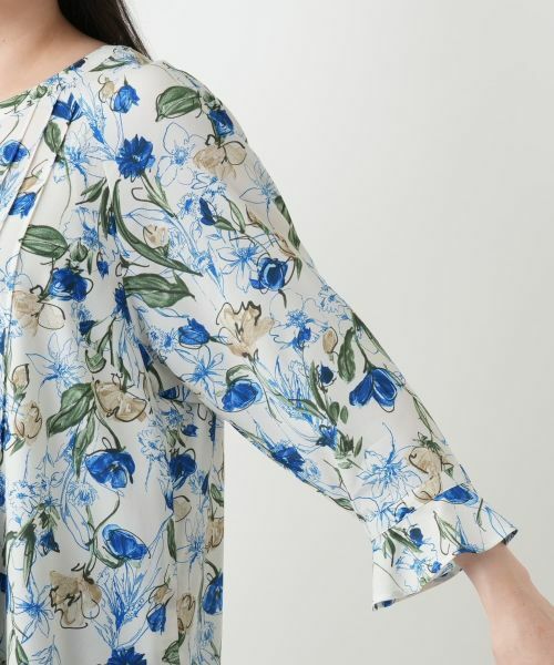 Leilian PLUS HOUSE / レリアンプラスハウス シャツ・ブラウス | フラワー柄チュニックブラウス【Leilian WHITE LABEL】 | 詳細12