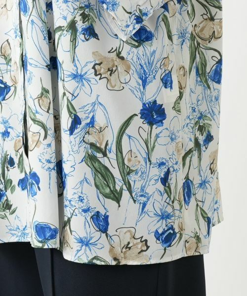 Leilian PLUS HOUSE / レリアンプラスハウス シャツ・ブラウス | フラワー柄チュニックブラウス【Leilian WHITE LABEL】 | 詳細13