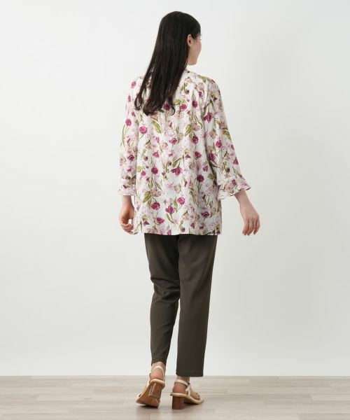 Leilian PLUS HOUSE / レリアンプラスハウス シャツ・ブラウス | フラワー柄チュニックブラウス【Leilian WHITE LABEL】 | 詳細3