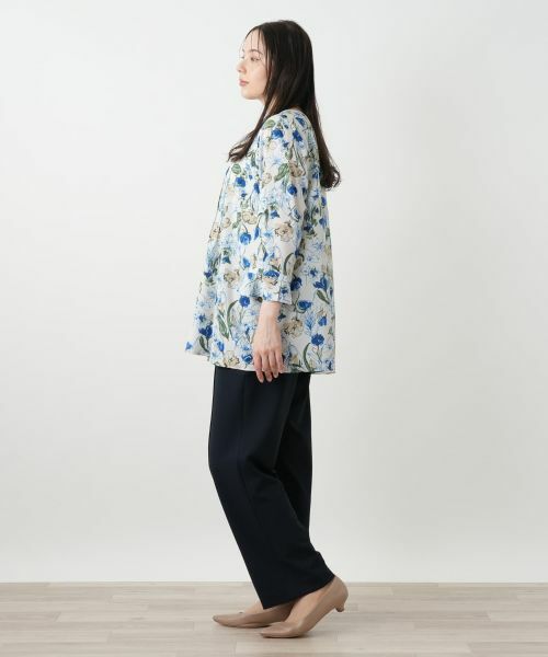 Leilian PLUS HOUSE / レリアンプラスハウス シャツ・ブラウス | フラワー柄チュニックブラウス【Leilian WHITE LABEL】 | 詳細5