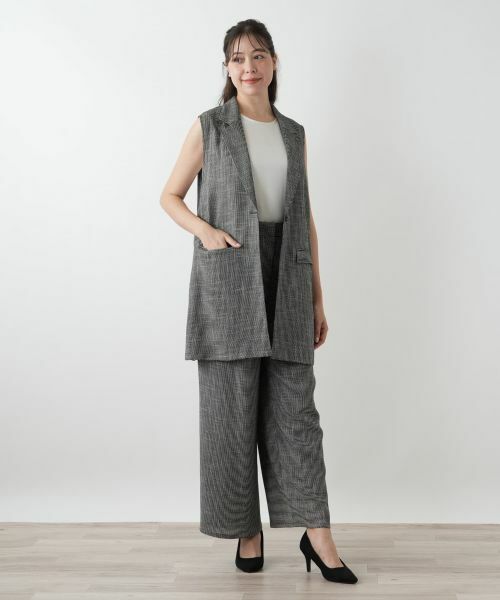 Leilian PLUS HOUSE / レリアンプラスハウス テーラードジャケット | ラペルドベスト【Leilian WHITE LABEL】 | 詳細1