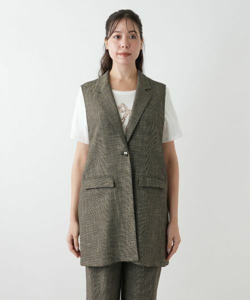 Leilian PLUS HOUSE / レリアンプラスハウス テーラードジャケット | ラペルドベスト【Leilian WHITE LABEL】 | 詳細7