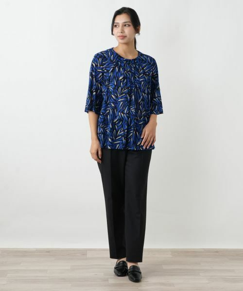 Leilian PLUS HOUSE / レリアンプラスハウス シャツ・ブラウス | プリントタックブラウス【Leilian WHITE LABEL】 | 詳細5