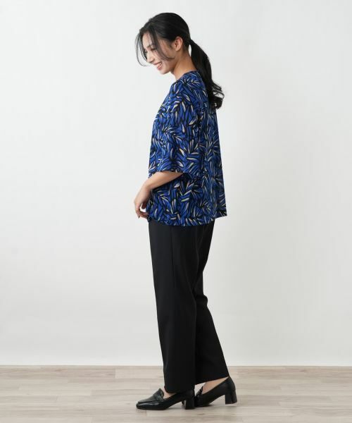 Leilian PLUS HOUSE / レリアンプラスハウス シャツ・ブラウス | プリントタックブラウス【Leilian WHITE LABEL】 | 詳細6