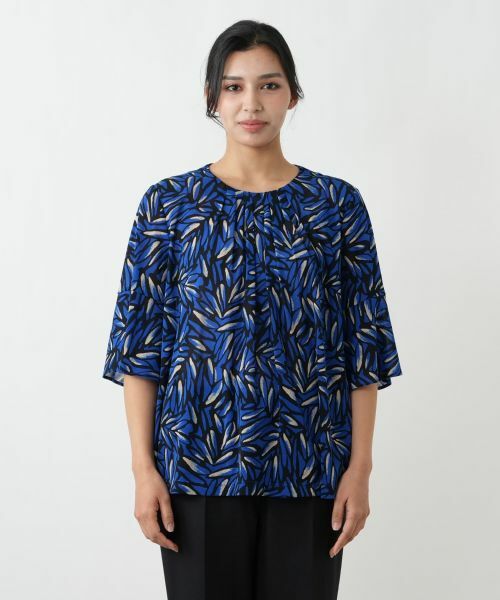 Leilian PLUS HOUSE / レリアンプラスハウス シャツ・ブラウス | プリントタックブラウス【Leilian WHITE LABEL】 | 詳細8