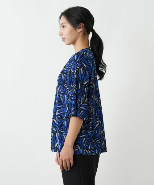 Leilian PLUS HOUSE / レリアンプラスハウス シャツ・ブラウス | プリントタックブラウス【Leilian WHITE LABEL】 | 詳細9