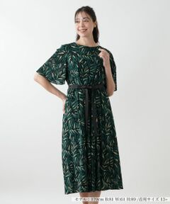 Leilian PLUS HOUSE / レリアンプラスハウス ドレス | プリントプリーツワンピース【Leilian WHITE LABEL】