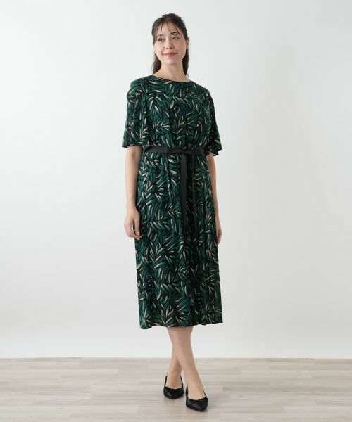 Leilian PLUS HOUSE / レリアンプラスハウス ドレス | プリントプリーツワンピース【Leilian WHITE LABEL】 | 詳細1