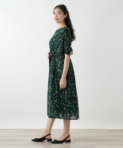 Leilian PLUS HOUSE / レリアンプラスハウス ドレス | プリントプリーツワンピース【Leilian WHITE LABEL】 | 詳細2