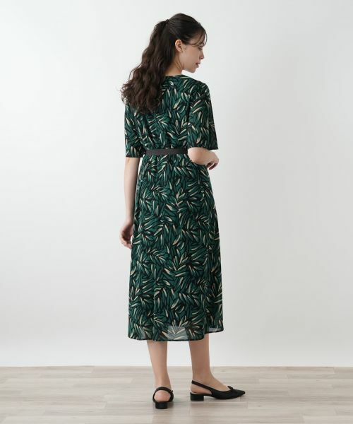 Leilian PLUS HOUSE / レリアンプラスハウス ドレス | プリントプリーツワンピース【Leilian WHITE LABEL】 | 詳細3