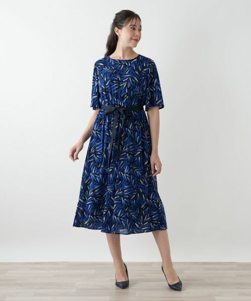 Leilian PLUS HOUSE / レリアンプラスハウス ドレス | プリントプリーツワンピース【Leilian WHITE LABEL】 | 詳細4